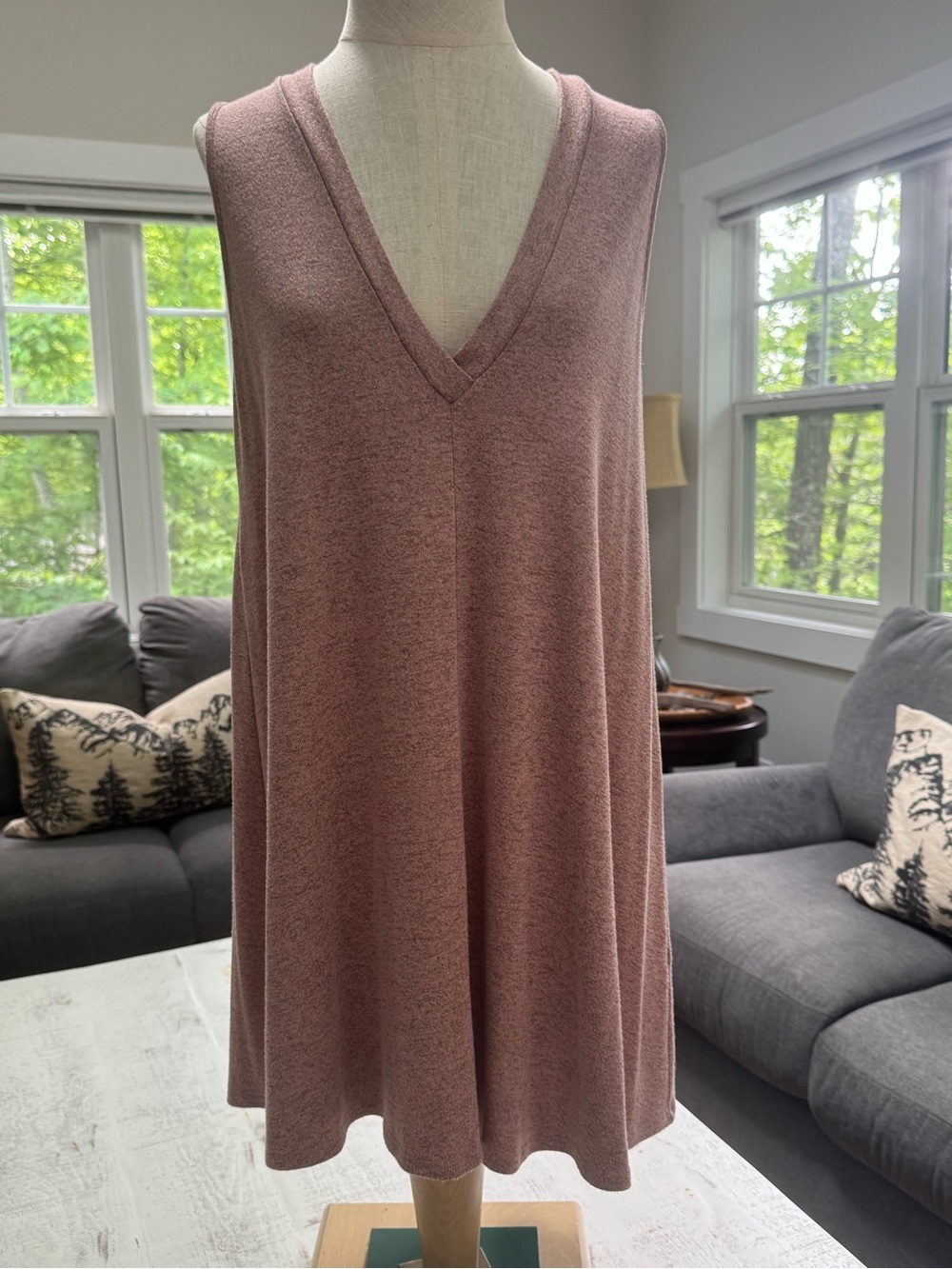 Riller & Fount Sleeveless Tunic in Dusty Mauve